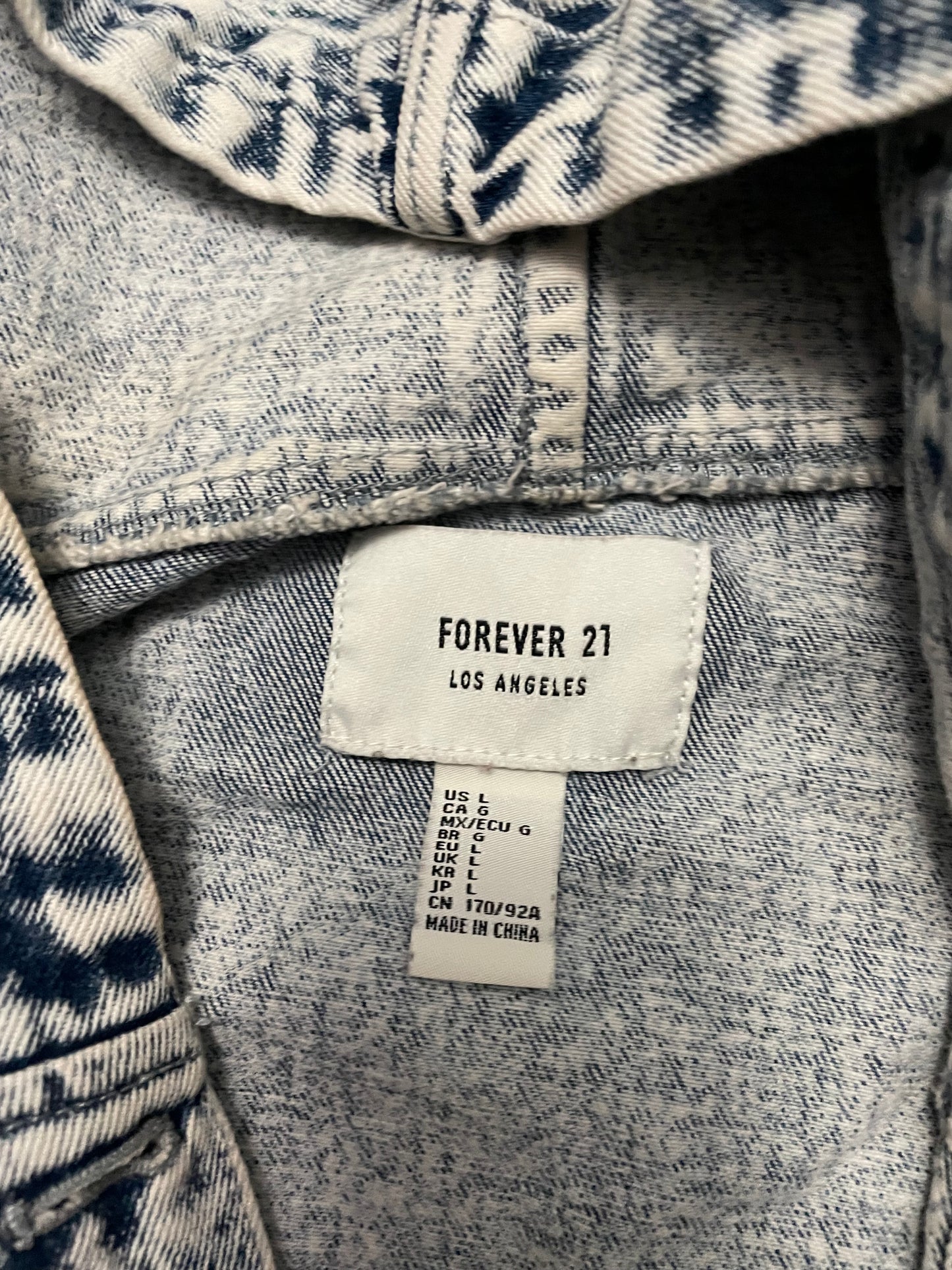 Forever 21 Denim Hooded Jacket